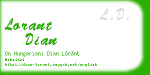 lorant dian business card